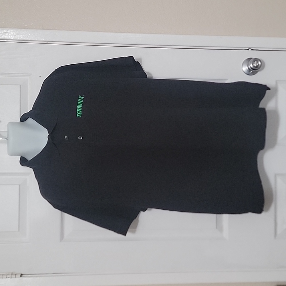 Terminx Employee Uniform Black Polo Shirt Spell Out Logo Men’s Size XXL
